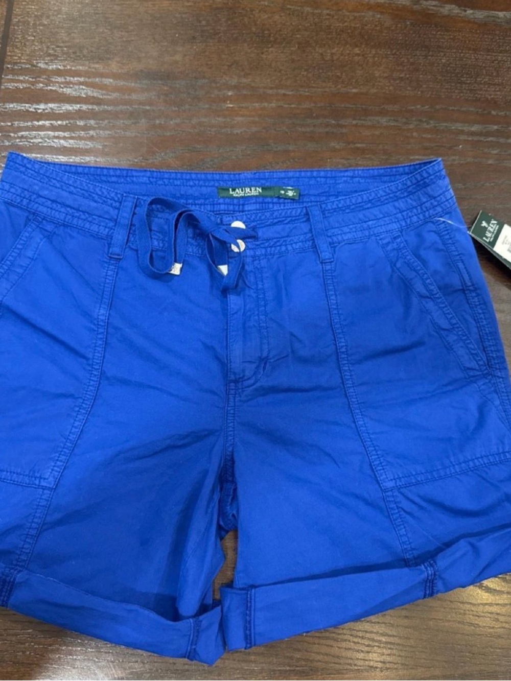 Lauren Ralph Lauren Women's Royal Blue Drawstring Shorts